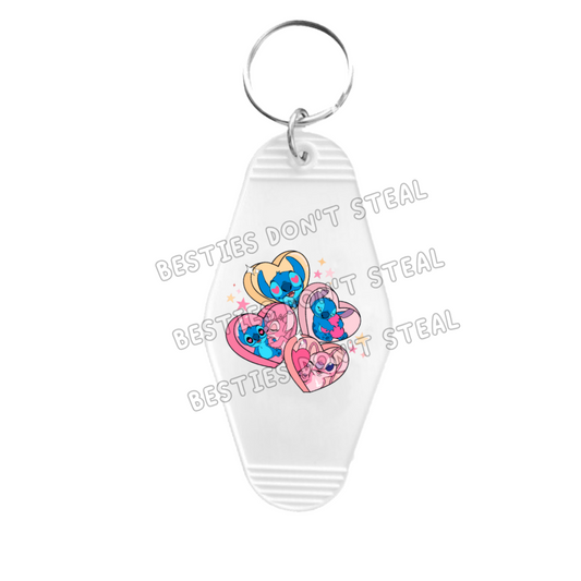 Stitch and Angel Motel keyring UVDTF (#45B)