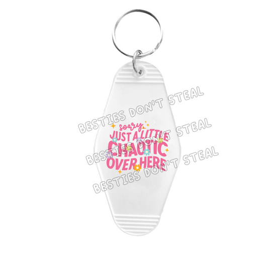 Sorry just a little chaotic over here Motel keyring UVDTF (#44B)