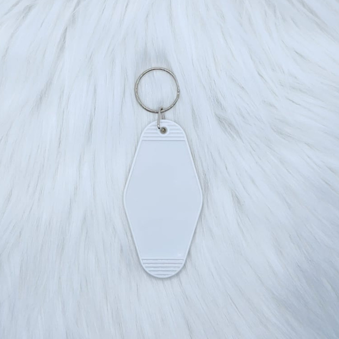 #9 - White Motel Keyring