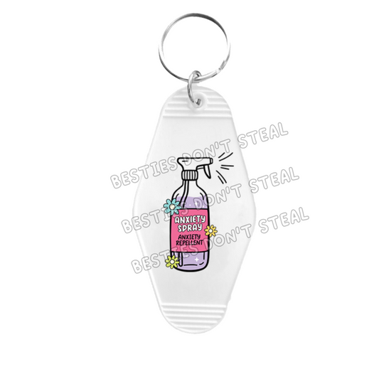 Anxiety Spray Motel Keyring UVDTF (#4B)