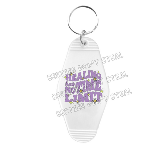 Healing Has No Time Limit Motel Keyring UVDTF (#20A)