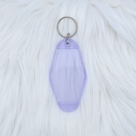 #22 - Purple clear Motel Keyring