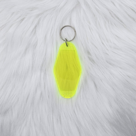 #24 - Neon yellow Motel Keyring