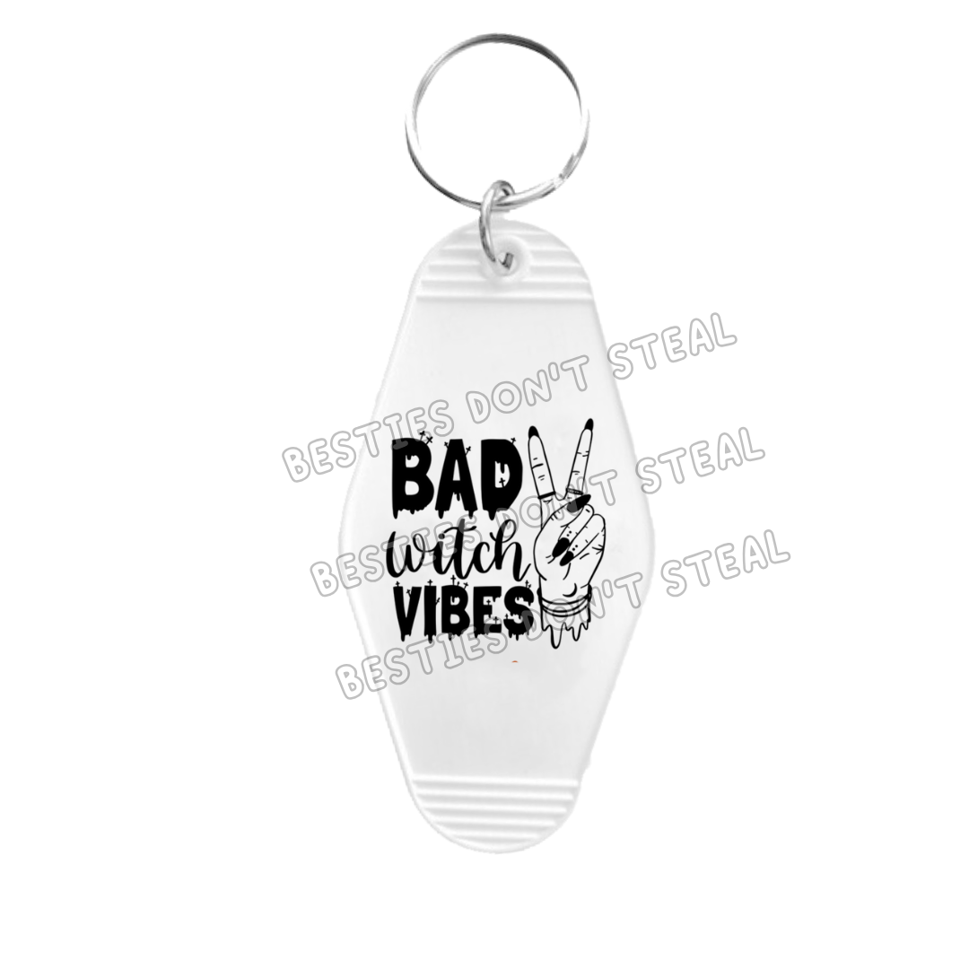 Bad Witch Vibes | Motel Keyring UV- DTF (#10A)