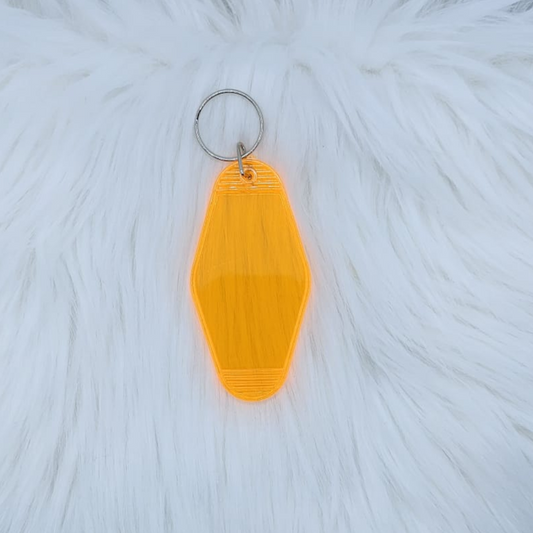 #26 - Neon orange Motel Keyring