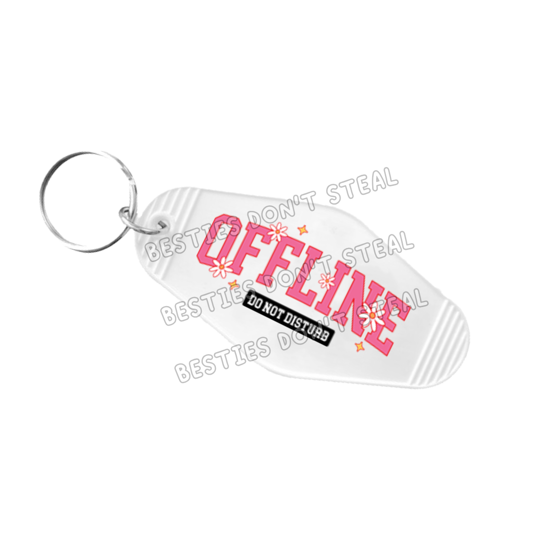 Offline Do Not Disturb Motel Keyring UVDTF (#36B)