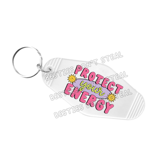 Protect Your Energy Motel Keyring UVDTF (#38B)