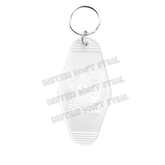 Ain't no hood like Fatherhood white Motel Keyring UVDTF (#54A)