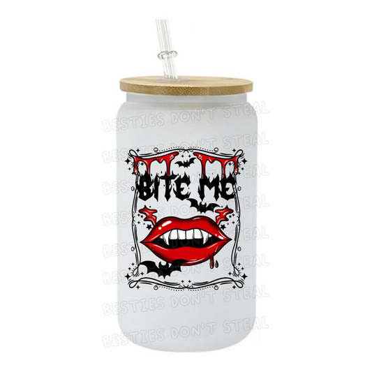 Bite Me 3" / 7.62cm wide uvdtf single sticker (POD)