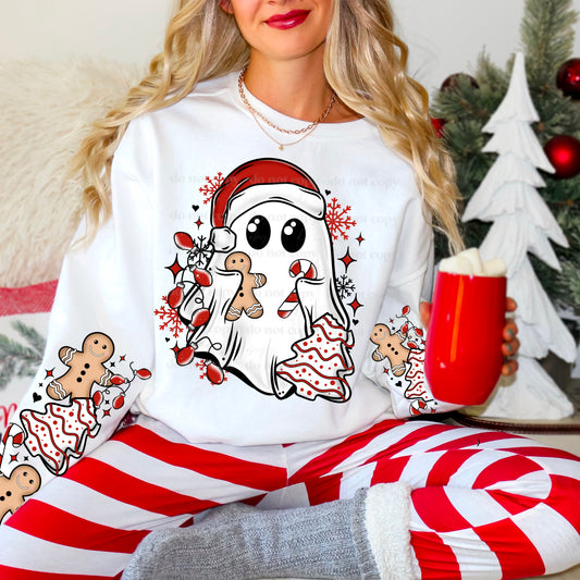 Christmas Ghost with sleeves | DTF TRANSFER