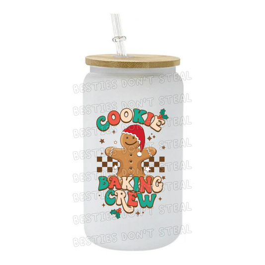 Cookie baking crew 3" / 7.62cm wide uvdtf single sticker (POD)