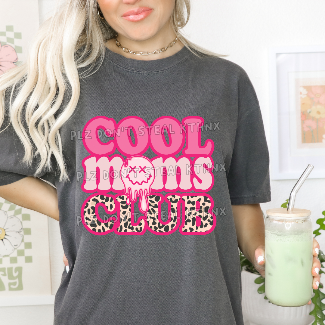 Cool Moms Club pink text (T82)