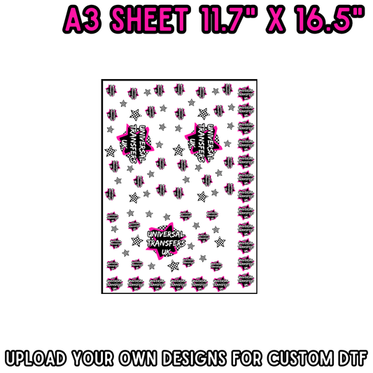 Custom UV-DTF - A3 GANG SHEET