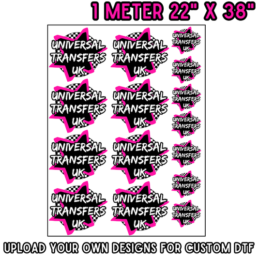 Custom DTF - 1 METER GANG SHEET - 22" X 38"