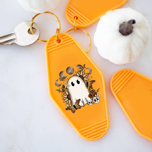 Fall Cottagecore Ghost | UVDTF | Motel Keyring | POD