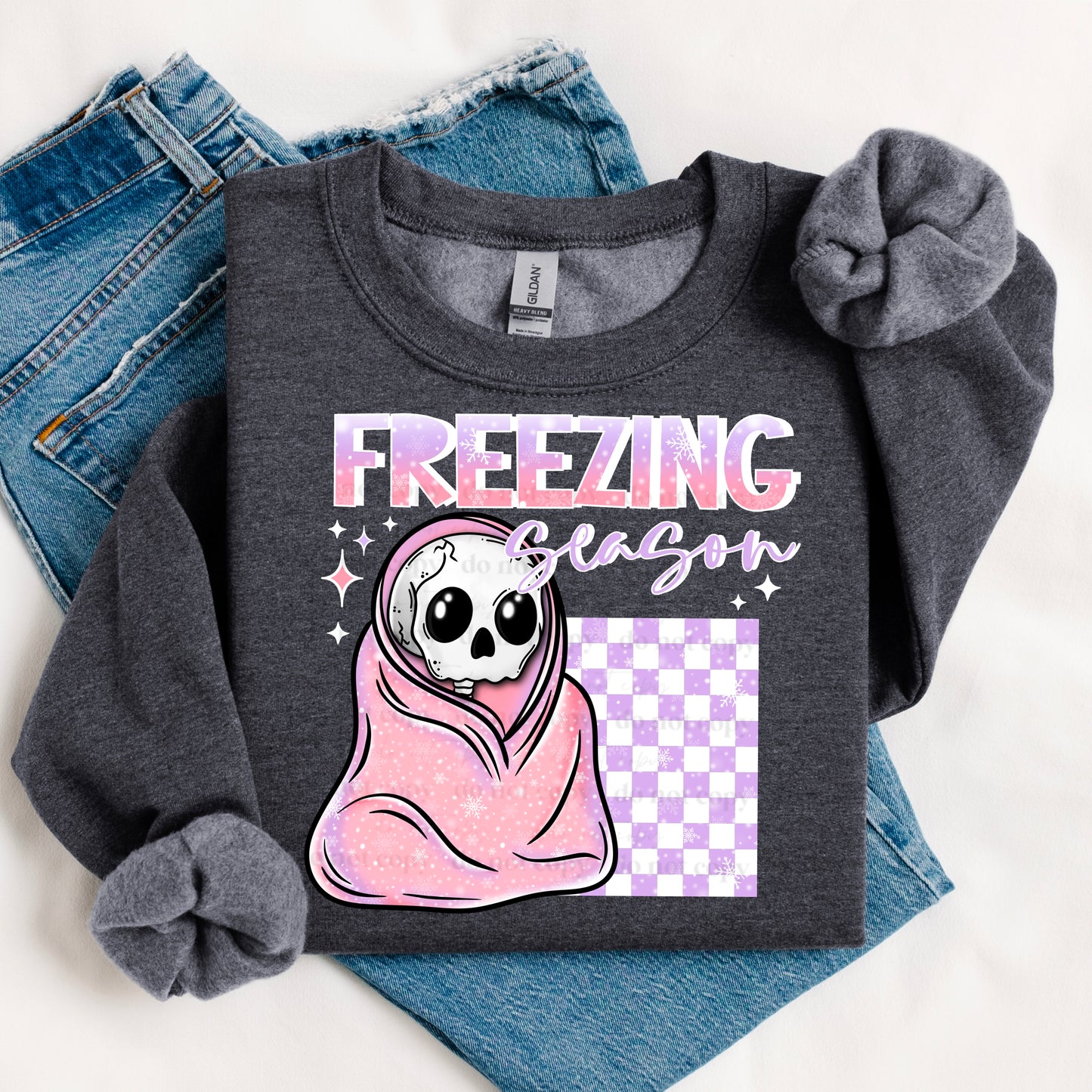 Freezing Season white text  | DTF TRANSFER