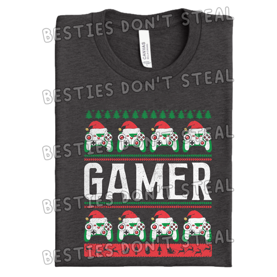 Gamer reindeer & hat DTF Transfer (POD)