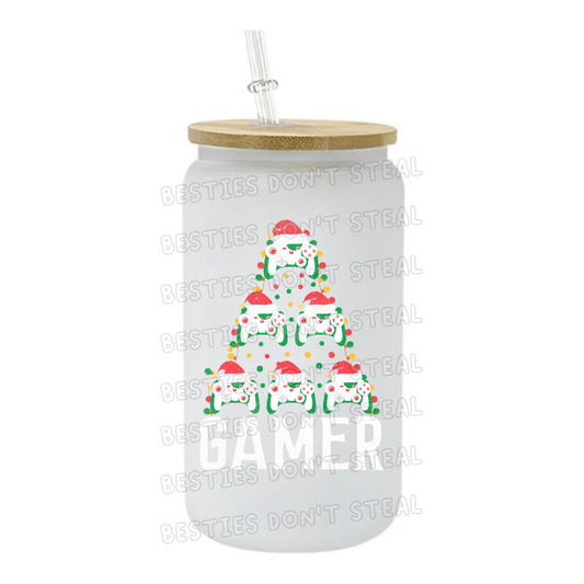 Gamer tree 3" / 7.62cm wide uvdtf single sticker (POD)