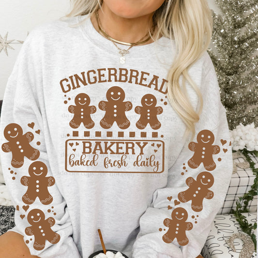 Gingerbread Bakery with sleeves | DTF TRANSFER