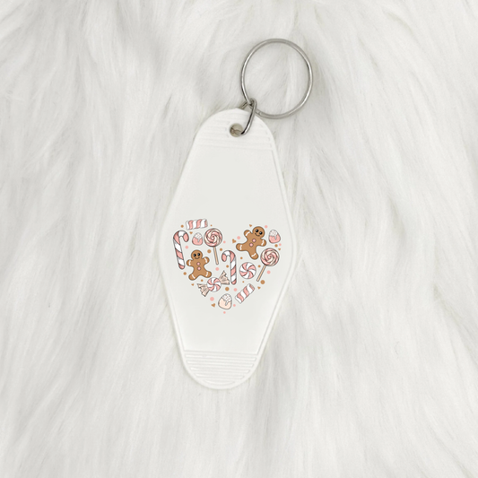 Gingerbread heart | UVDTF | Motel Keyring | POD