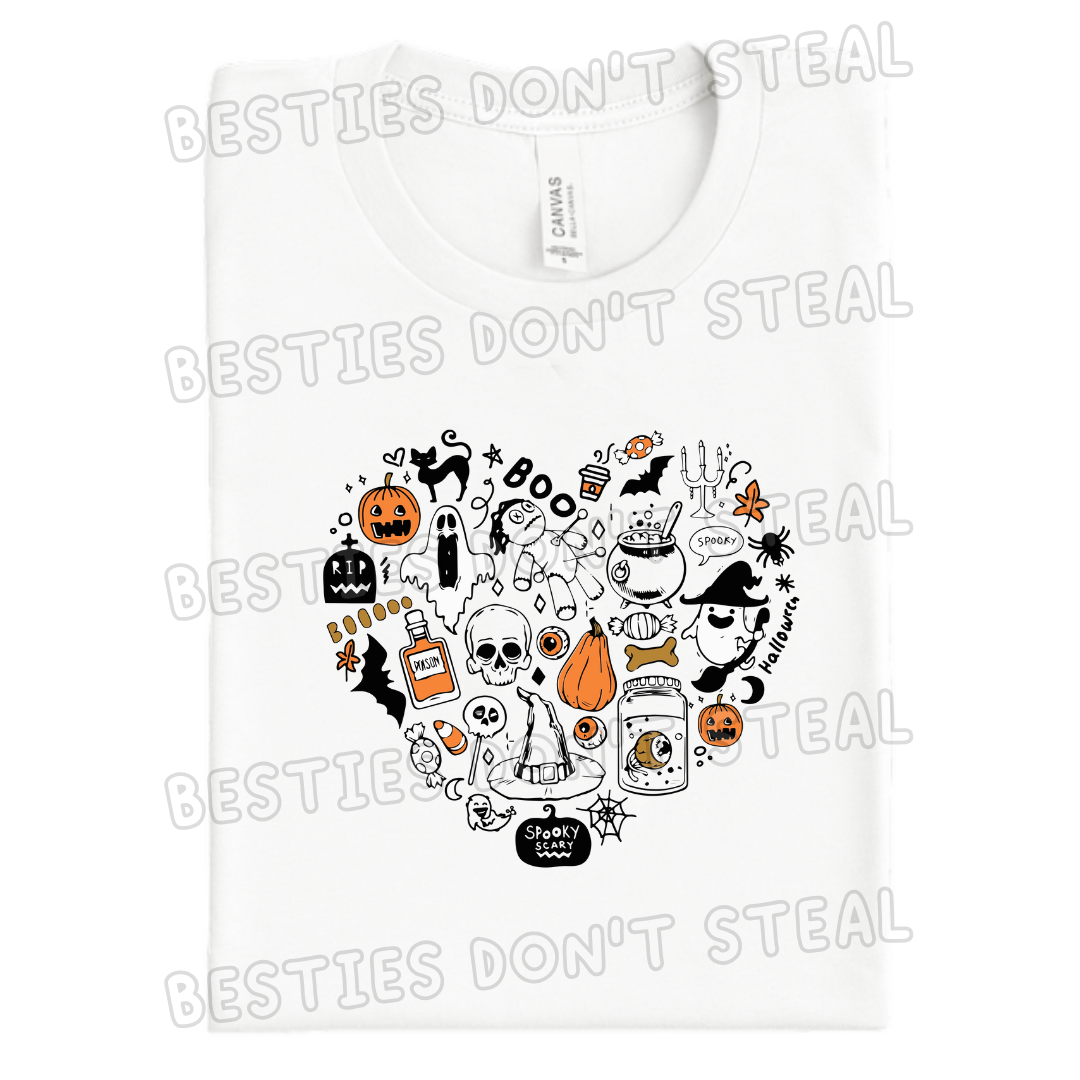 Halloween Heart 8" / 20.32 cm DTF Transfer (POD) (Copy)