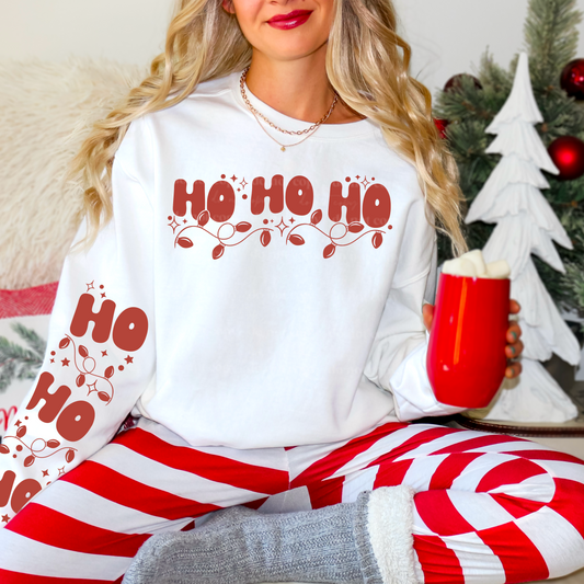 Ho Ho Ho Red with sleeves | DTF TRANSFER