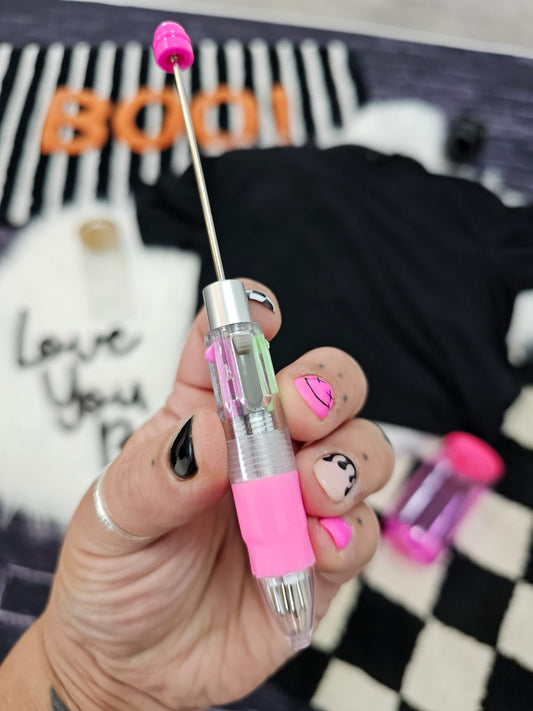 Hot Pink Multi-colour | Beadable Pen