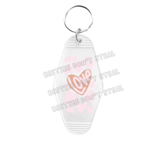 Love heart Motel Keyring UVDTF (#91A)