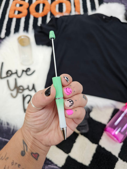 Mint to white Ombre Collection | Beadable Pen