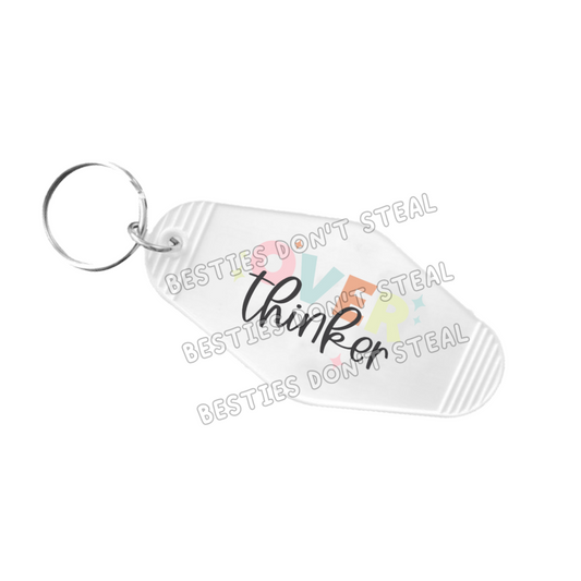 Over thinker Motel Keyring UVDTF (#86B)