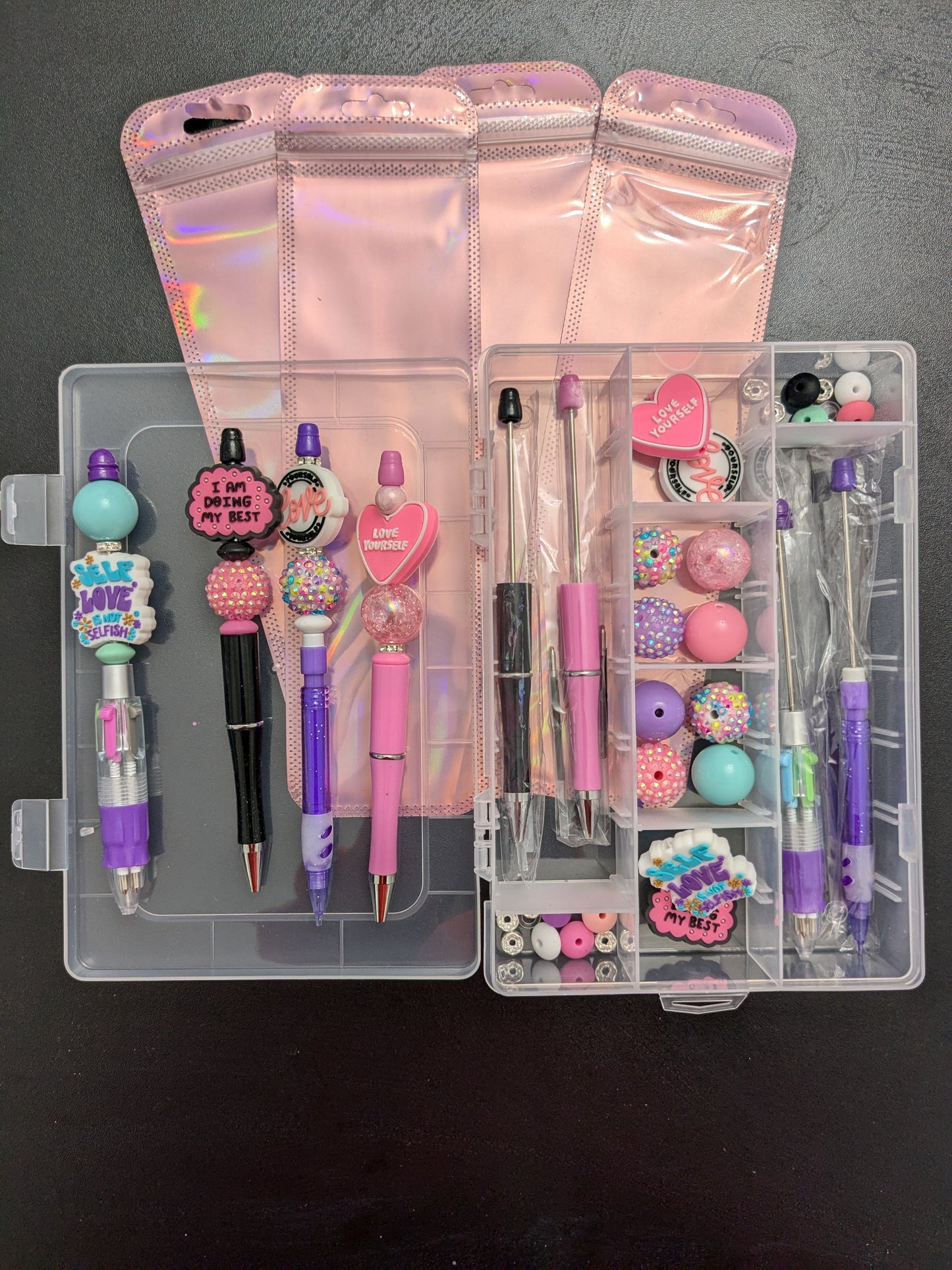 Beadable Pen/Pencil Kit - Self Love theme