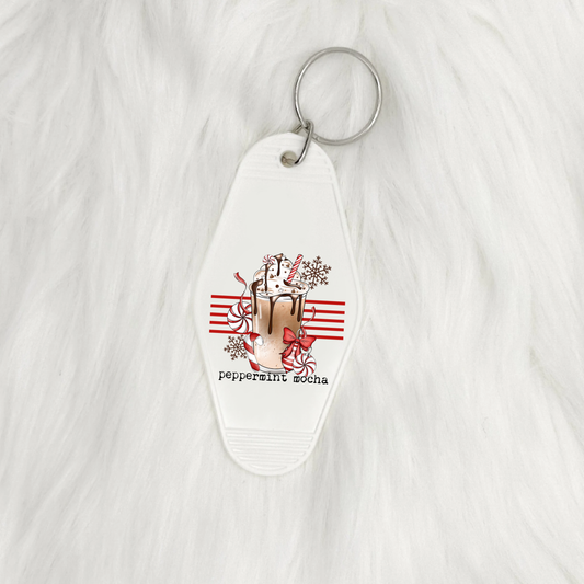 Peppermint mocha | UVDTF | Motel Keyring | POD