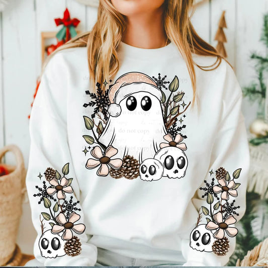 Pining for Christmas Ghost with sleeves | DTF TRANSFER |