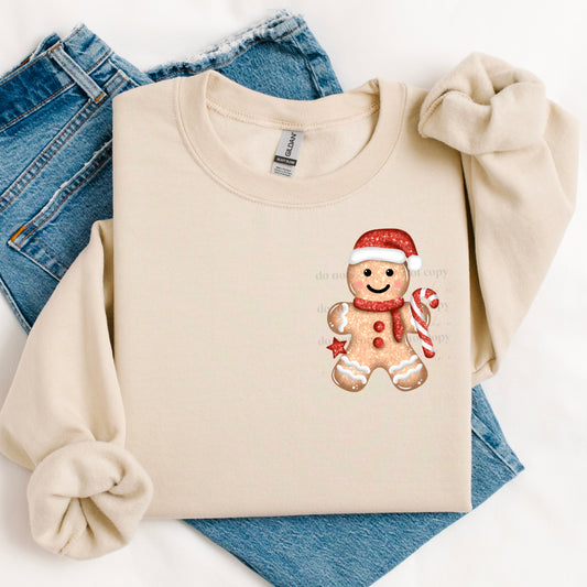 Pocket 3" wide Gingerbread man | DTF TRANSFER