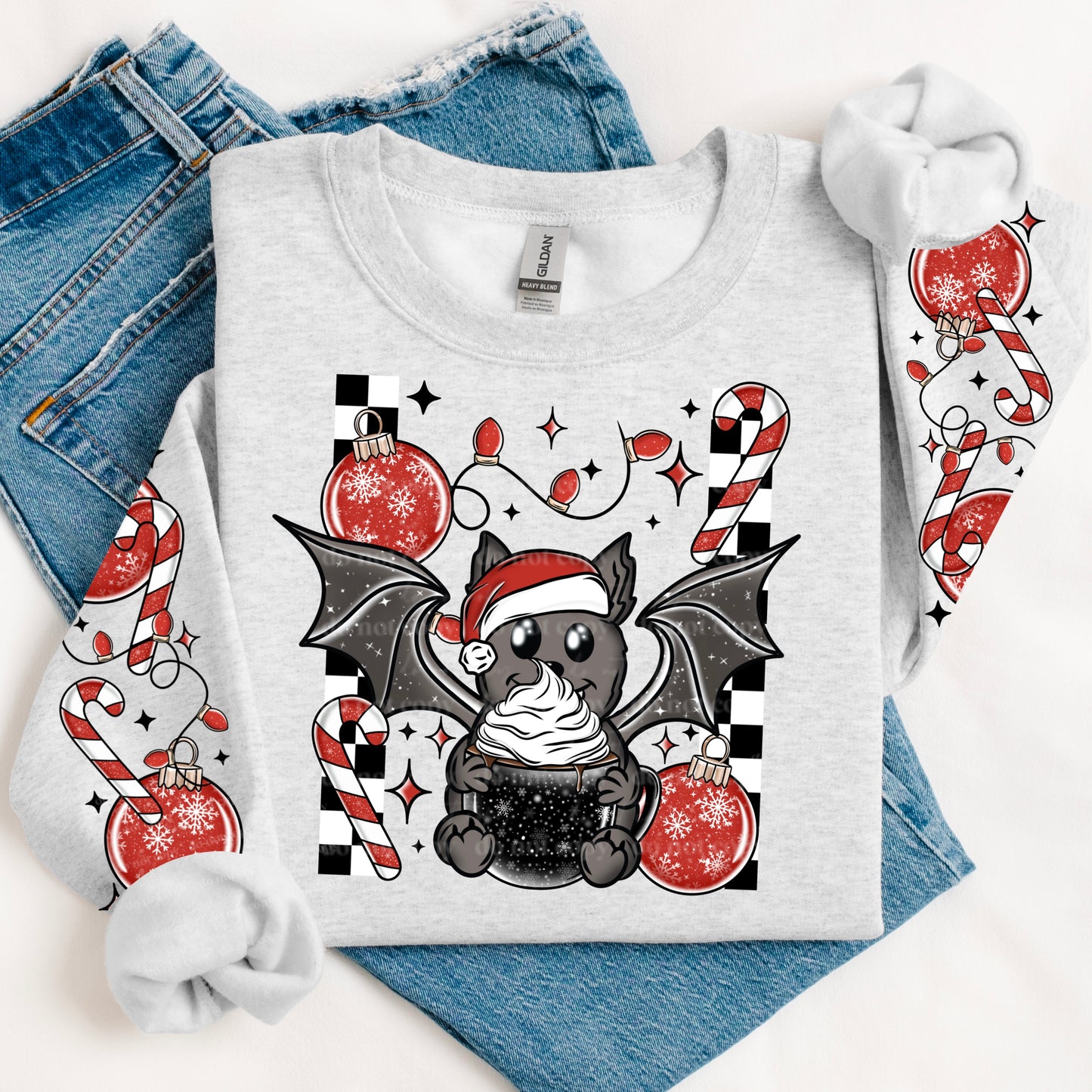 Santa Bat with sleeves | DTF TRANSFER