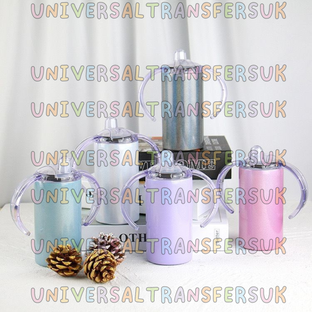 12oz Lilac Sublimation Glitter  Sippy Cup