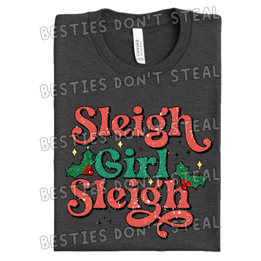 Sleigh girl Sleigh DTF Transfer (POD)