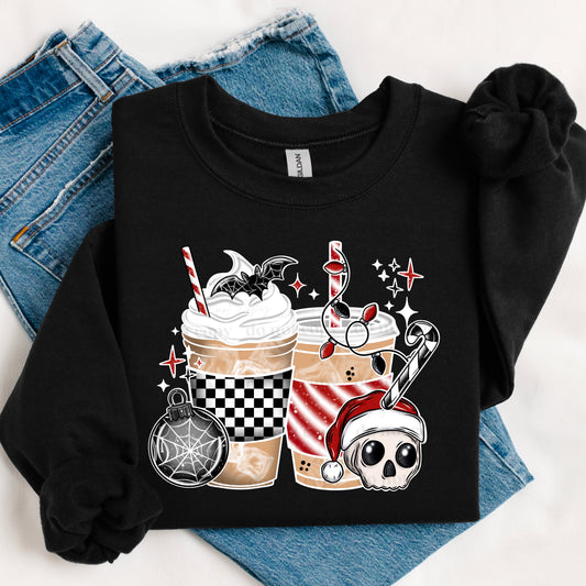 Spooky Christmas Coffee white | DTF TRANSFER