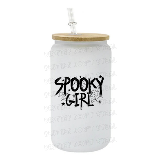 Spooky Girl web 3" / 7.62cm wide uvdtf single sticker (POD)