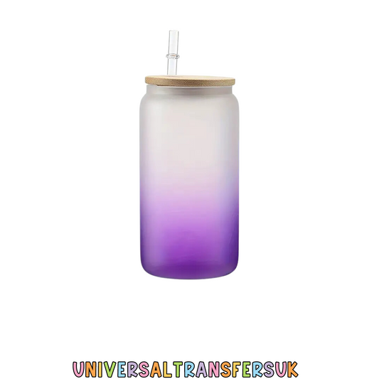 16oz Purple Ombre Frosted Libby Glass