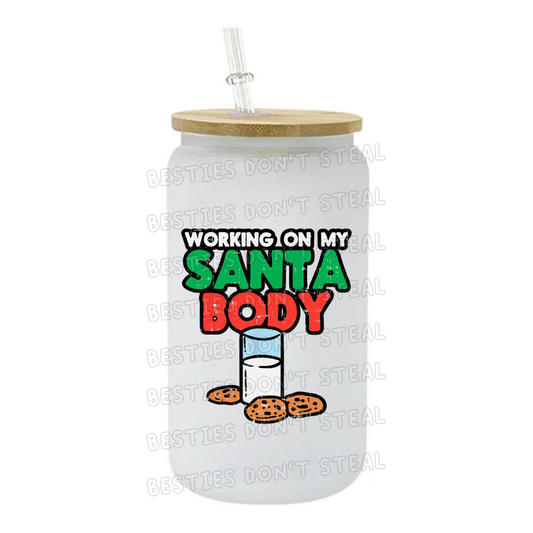 Working on my santa body 3" / 7.62cm wide uvdtf single sticker (POD)